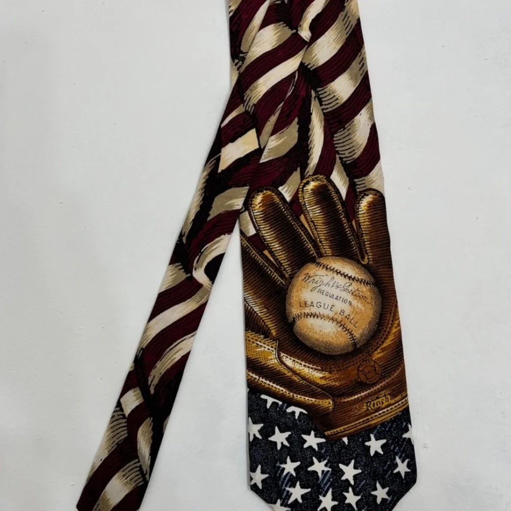 Tango by Max Raab Baseball Tango Tie All America Series Silk‎ USA Made 3.75